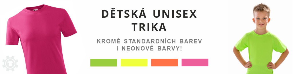 dětská trika neonové barvy