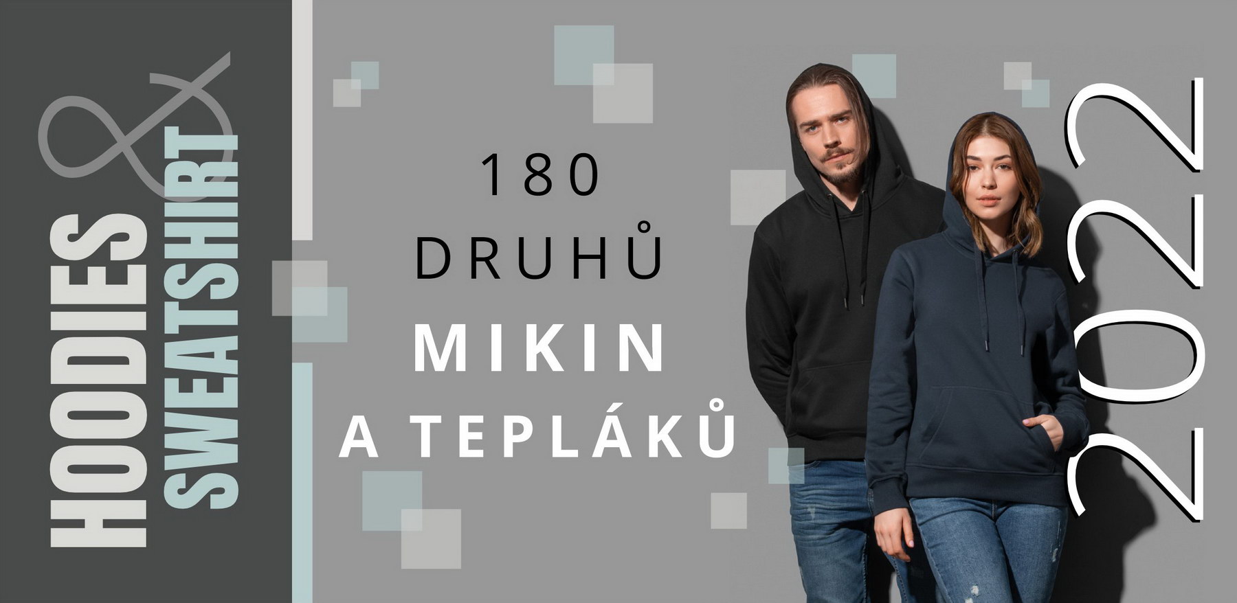 180 druhů mikin a tepláků